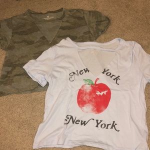 2 for 20 AMERICAN EAGLE CROPPED TOPS